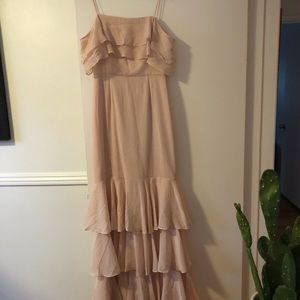 WAYF Lauren Cold Shoulder tiered dress